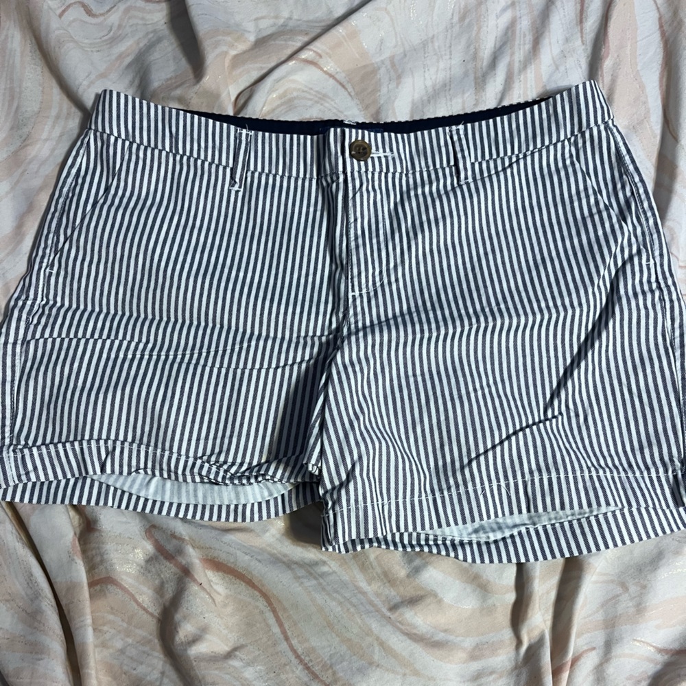 Blue and white shorts